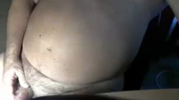 Lonely pappy wanking his cock