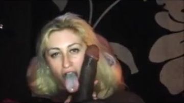 British blonde whore goes at a monster BBC