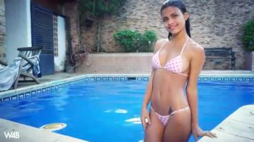 Naked beside the pool