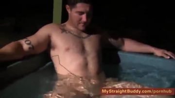 Gay hunks hot tub solo