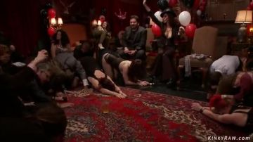 Bdsm anal sex at birthday orgy