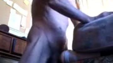 Man masturbates in a creative way