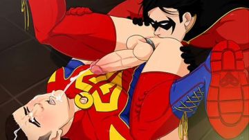 Several superheroes get fucked in cartoon compilation